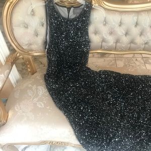 Theia Beaded Evening Dress